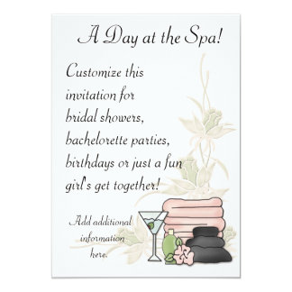 spa day invitations