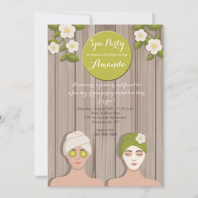 Spa Day Invitation (Front)