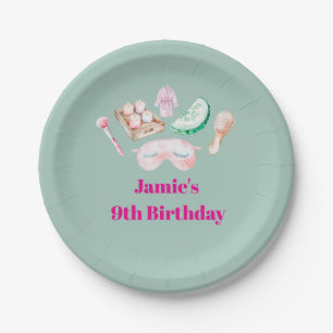 Spa Day Kid's Party Paper Plate