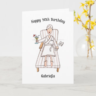 Spa Day Lady Birthday Card