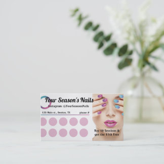 Spa, Fitness, Salon, Nail Salon Loyalty Punch Card