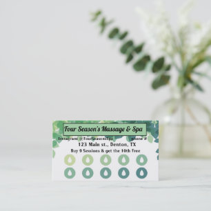 Spa, Fitness, Salon, Nail Salon Loyalty Punch Card