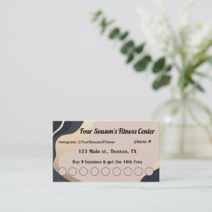 Spa, Fitness, Salon, Nail Salon Loyalty Punch Card