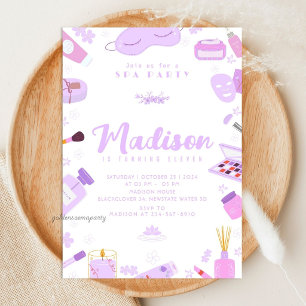 Spa Girl Birthday Party Editable Invitation