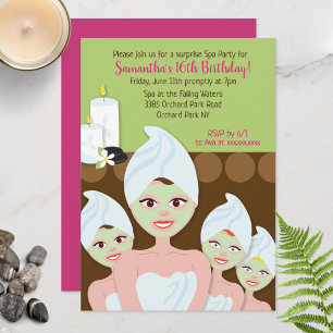 Spa Girls Birthday Invitation, Any age Invitation