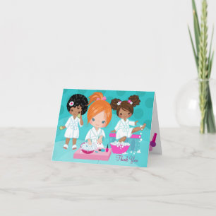 Spa Girls Thank You Cards Folded Note Cards