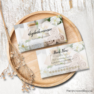 Spa Handwritten Script Calligraphy Loyalty  Business Card