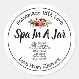 Spa In A Jar Classic Round Sticker