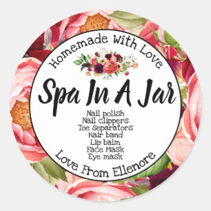 Spa In A Jar Classic Round Sticker