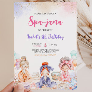 Spa-jama Birthday Party Invitation