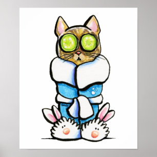 Spa Kitty Cat Poster