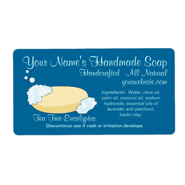 Spa Look Natural Soap Labels Design Template (Front)