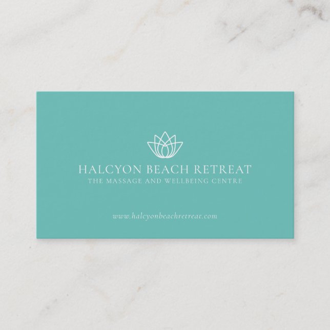 Spa lotus logo retreat business card (Front)