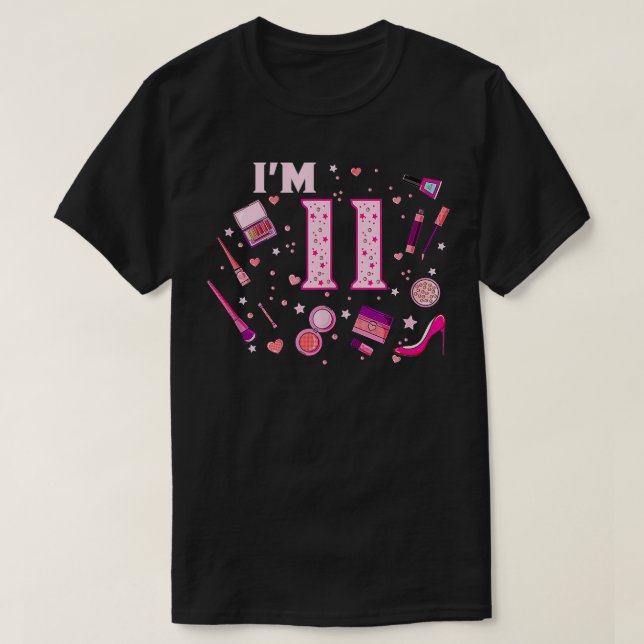 Spa Makeup 11th Birthday for Little Girl Manicure  T-Shirt (Design Front)