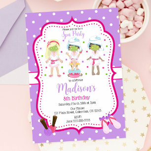 Spa Makeup Birthday Party Invitation