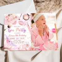 Spa Makeup Birthday Pink Glitz & Glam Party Photo