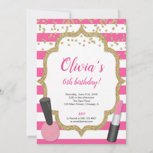 Spa Manicure Pedicure Birthday for Girls Invitation