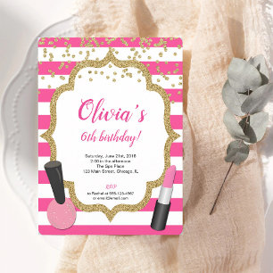 Spa Manicure Pedicure Birthday for Girls Invitation