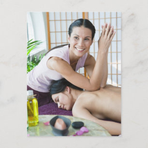 Spa massage 2 postcard