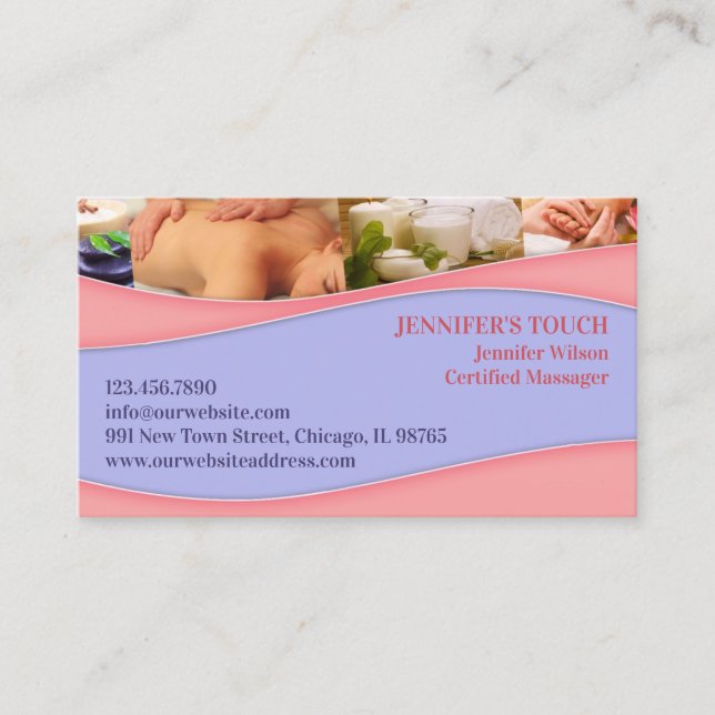 Spa Massage Business Card (Front)