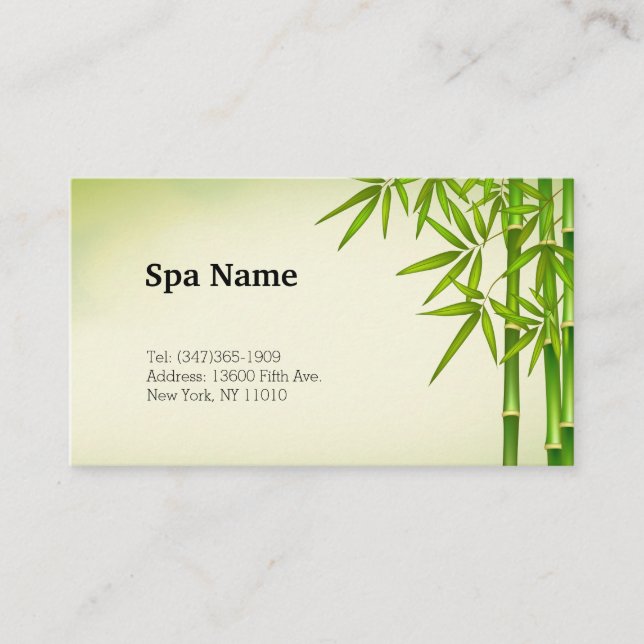 Spa massage Business Card (Front)