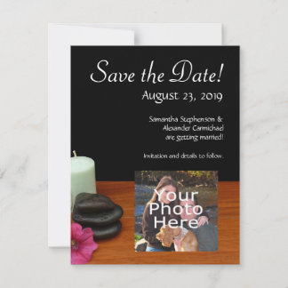 Spa/Massage/Pedicure Salon Scene Black/Colour Save The Date