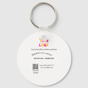 Spa massage salon discount offer services contact key ring