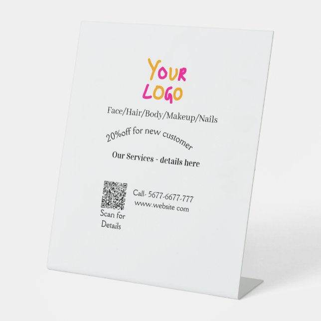 Spa massage salon discount offer services contact  pedestal sign (Front)