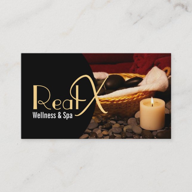 Spa Massage Therapist Clinic Wellness Business Business Card (Front)