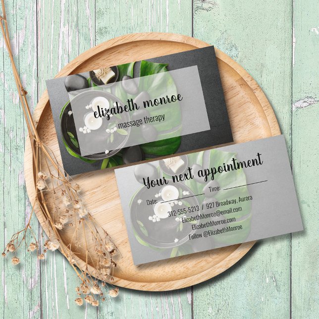 Spa Massage Therapist Salon Business Card (Creator Uploaded)
