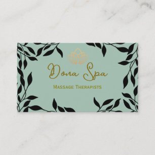 Spa Massage Therapists Business Card 