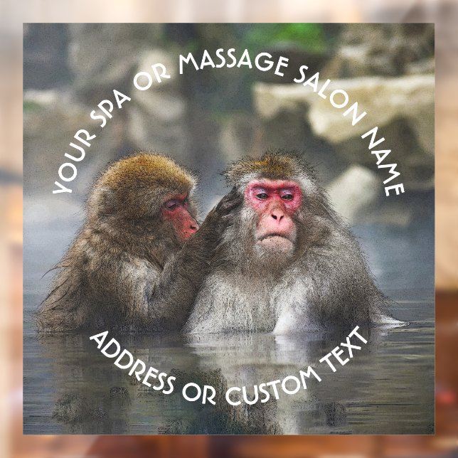 Spa Massage Therapy Salon Relax Hot Tube Jacuzzi Window Cling (Sheet 2)