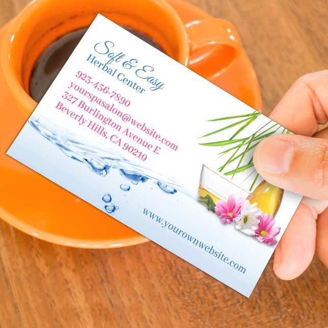 Spa Natural Herbs Business Card (Creator Uploaded)