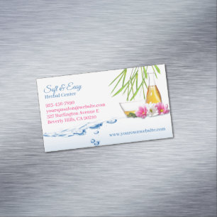 Spa Natural Herbs Magnetic Business Card
