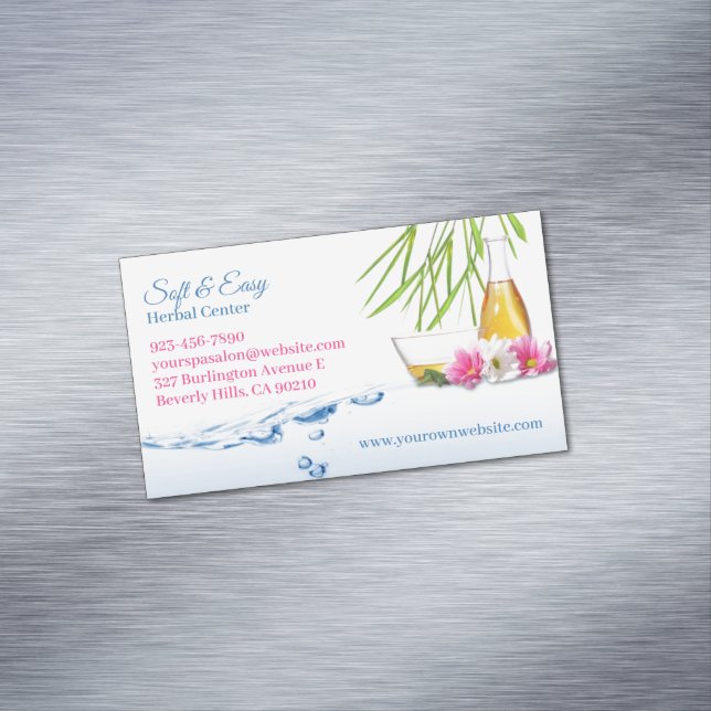 Spa Natural Herbs Magnetic Business Card (In Situ)