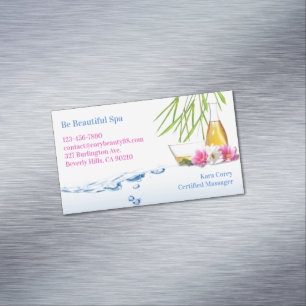 Spa Natural Wellness Magnetic Business Card