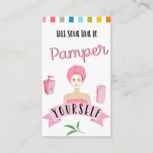 spa pamper yourself beauty salon health club business card