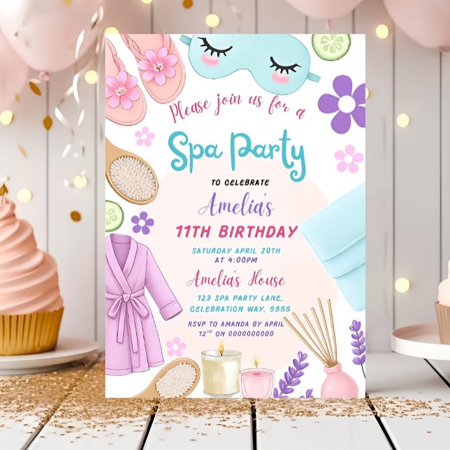 Spa Party Birthday Invitation, Spa Girl Invitation (Creator Uploaded)