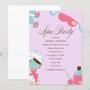 Spa Party Birthday Party Invitation