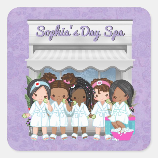 Spa Party Envelope Seal Sticker Bag Seal (Front)