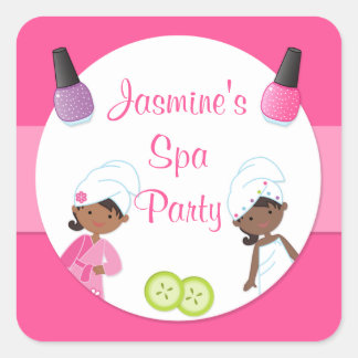 Spa Party Favour Sticker