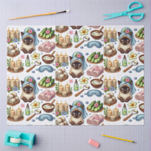 Spa party for Siamese Cat Lovers  Tissue Paper