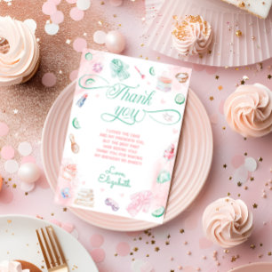 Spa Party Girl Birthday Thank You Card