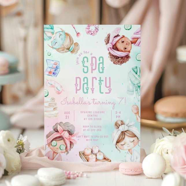 Spa party girls Glam Birthday party Invitation (Creator Uploaded)