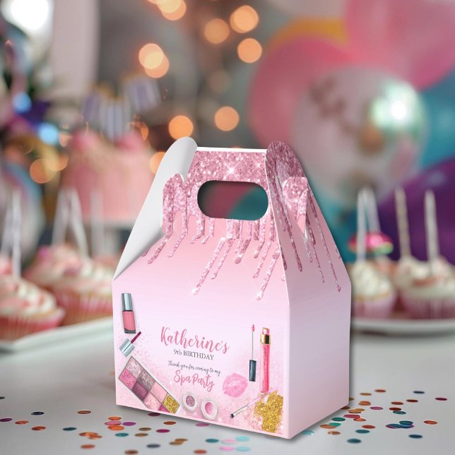Spa Party Glam Girl Birthday Party Salon Favour Bo Box (Spa Party Glam Girl Birthday Party Salon Favor Box)