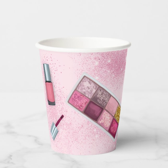 Spa Party Glam Girl Birthday Party Salon Paper Cup (Front)