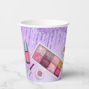 Spa Party Glam Girl Birthday Party Salon Purple Paper Cups