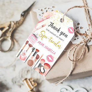 Spa Party Glam Girl Makeup Birthday Gift Tags