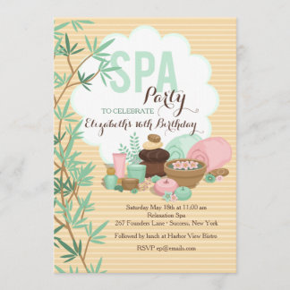 Spa Party Invitation