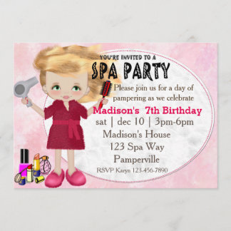 Spa Party Invite